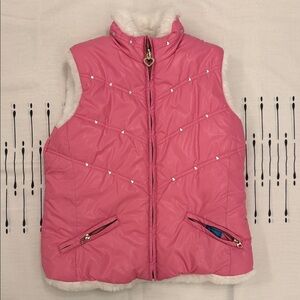The Children's Place Pink Quilted Faux-Fur Lined Vest